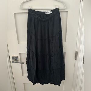 Hollister Navy Blue tiered maxi skirt